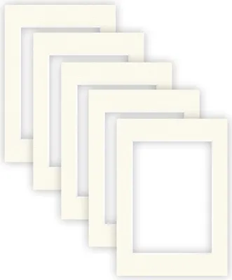 Produktbild von nielsen Conservation Passepartout 1,5 mm, 5er Set, Außenformat 29,7x42 cm (DIN A3) für Bildformat 21x29,7 cm (DIN A4), Cremeweiß mit Struktur