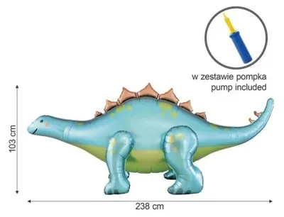 Immagine prodotto di Palloncino in plastica Stegosauro, con pompa XXL Gigant