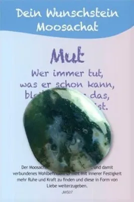 Produktbild von Dein Wunschstein, Moosachat - Mut