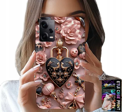 Produktbild von Fall Für Xiaomi Note 12 Pro 5G - Feminine Designs Vorhängeschloss Herz Fall + Glas