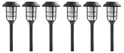 Produktbild von 6er Set LED Solarleuchten, Erdspieß, schwarz, H 43 cm