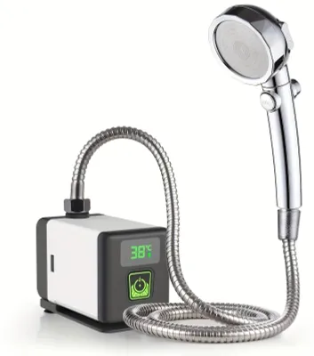 Produktbild von Tragbare elektrische Dusche - Handbrause Campingdusche - Integrierte Pumpe - Wiederaufladbar - Für Outdoor, Autowäsche, Strand