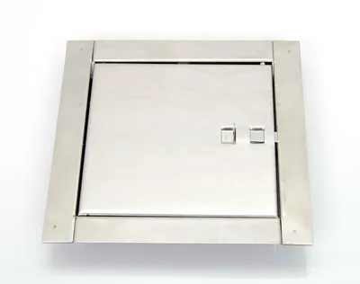 Obrázek produktu pro Nerezová komínová dvířka 140x140mm se zámkem Kontrolní dvířka Komínová dvířka