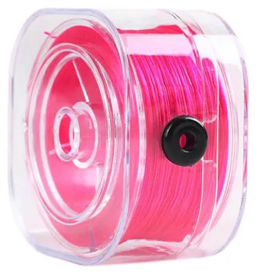 Produktbild von Elastischer Schmuckfaden - 0,7 mm x 90 m Gummiband für Armbänder - Basteln von Perlenschmuck - Hellrosarot