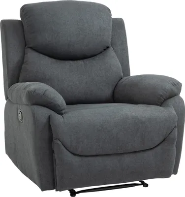 Produktbild von HOMCOM Relaxsessel, Fernsehsessel mit Liegefunktion, Ruhesessel, TV Sessel bis 150 kg Belastbar für Wohnzimmer, Dunkelgrau 93 x 88 x 102 cm