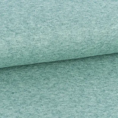 Produktbild von Viskosestoff Meterware Strickstoff Feinstrick uni grün meliert 1,50m