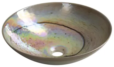 Produktbild von MURANO SAND Glaswaschbecken zum Aufsetzen, Durchmesser 41cm, sand