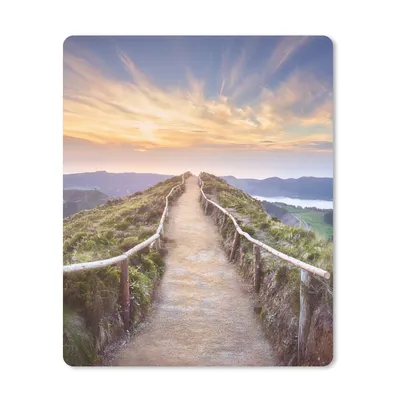Produktbild von MuchoWow® Mauspad Mousepad Berge - Natur - Weg 19x23 cm - Mousepads - Maus Mat - Pad - Mausunterlage - Mauspads - Spielen