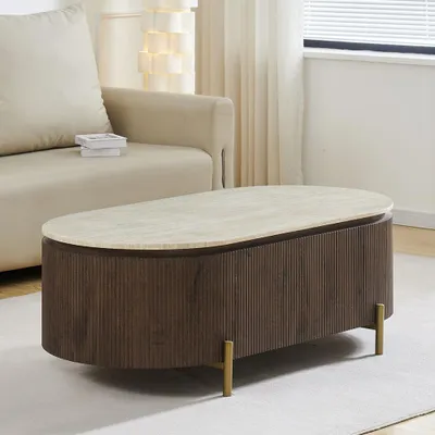Produktbild von Milton & Oldbrook Couchtisch 130 cm Royan Walnusslook