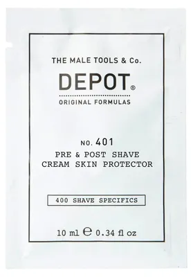 Produktbild von Depot 400 Shave Specifics No. 401 Beruhigend Rasiercreme vor und nach der Rasur 10 ml