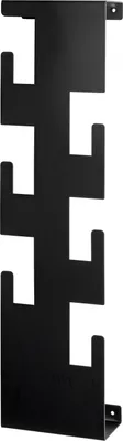 Produktbild von HAKU Wandgarderobe schwarz - Stahl, B/H/T: 15x60x8 cm
