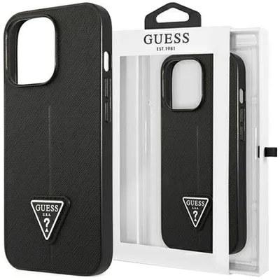 Produktbild von Guess Guhcp14Lpsatlk Iphone 14 Pro 6,1"" Czarny/Schwarz Hardcase Saffianotriangle Logo