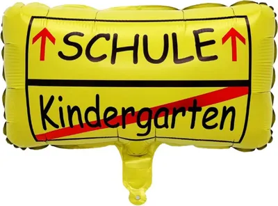 Produktbild von Folienballon Schulbeginn, Schule - Kindergarten vorbei, 40,5 x 33 cm