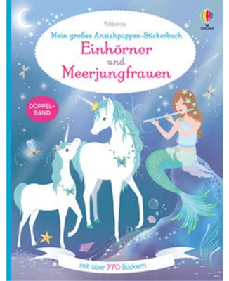 Obrázok produktu pre Mein großes Anziehpuppen-Stickerbuch: Einhörner und Meerjungfrauen