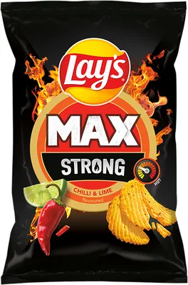 Obrázek produktu pro Lay's Max Strong Hot Chilli and Lime Crinkle Potato Chips 120 G