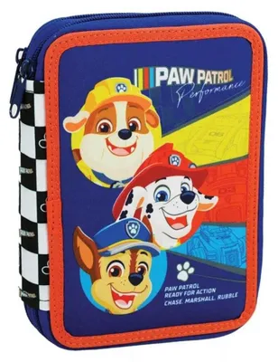 Produktbild von Paw Patrol Racing gefülltes 2-stöckiges Federmäppchen