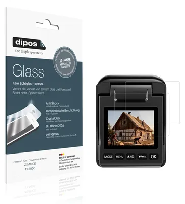 Produktbild von 2x Schutzfolie für ZIMOCE TL2000 - Anti-Shock 9H Folie dipos Glass Kunststoffglas