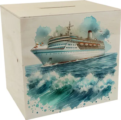 Produktbild von Kreuzfahrtschiff Spardose aus Holz