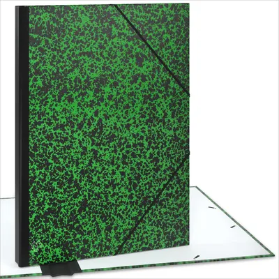 Imagen del producto de ACROPAQ, carpeta de presentación A2 - portafolio para dibujo, 52 x 72 cm, con cierre de goma elástica, con parte trasera extensible para mayor capacidad - verde/