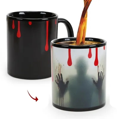 Produktbild von Farbwechsel-Tasse Keramik 340 ml hitzeempfindlich magisches Geschenk