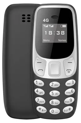 Obrázok produktu pre Avizar, ultraľahký 4G mini telefón s dual SIM a remienkom, čierna farba