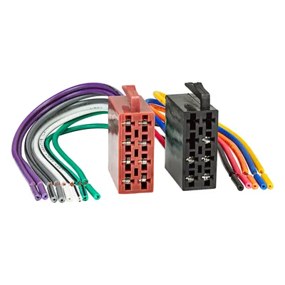 Produktbild von KFZ ISO Auto Radio Stecker Set auf offene lose Kabelenden Strom + 4 Lautsprecher