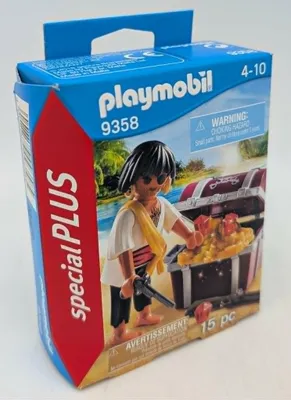 Image de PLAYMOBIL 9358 Pirate avec coffre au trésor