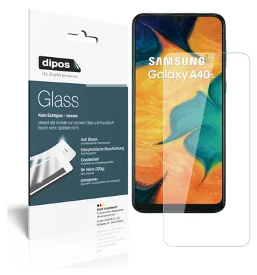 Produktbild von 1x Schutzfolie für Samsung Galaxy A40s - Anti-Shock 9H Folie dipos Glass Kunststoffglas