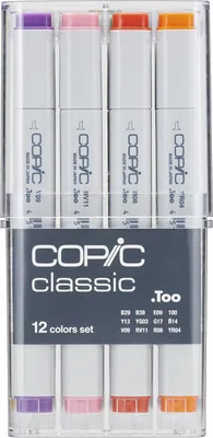 Produktbild von Copic Classic Set Grafikmarker - Basis-Set - Nachfüllbar mit Copic Ink - 12Stk