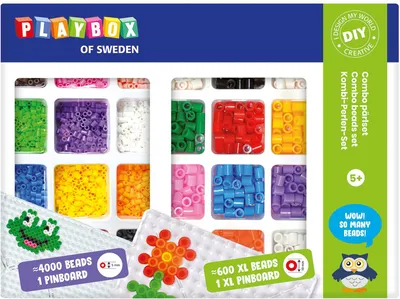 Image de Mix de perles à repasser Playbox avec perles à repasser Midi & Maxi