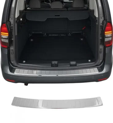 Immagine prodotto di Protezione per il bordo del bagagliaio e il paraurti per VW Caddy 5 (2021-2025) in acciaio inossidabile spazzolato
