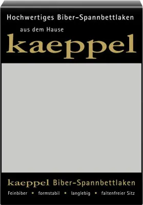 Produktbild von Kaeppel Biber Bettlaken Betttuch 180-200x200 cm Spannbettlaken 14 Farben Uni Öko, Farbe:Silber