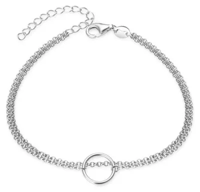 Immagine prodotto di Bracciale doppio d'argento decente AGB734/21