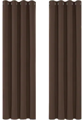 Obrázok produktu pre Záclony na zatemnenie, chrániace pred chladom, sada 2 kusov, 229 x 117 cm, hnedé