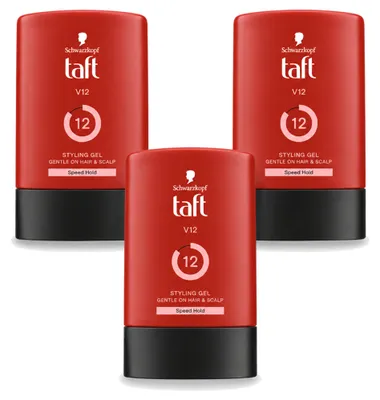 Obrázek produktu pro 3 x Stylingový gel Taft V12 – Extrémní fixace – 300 ml – Výhodný balení – 3 kusy