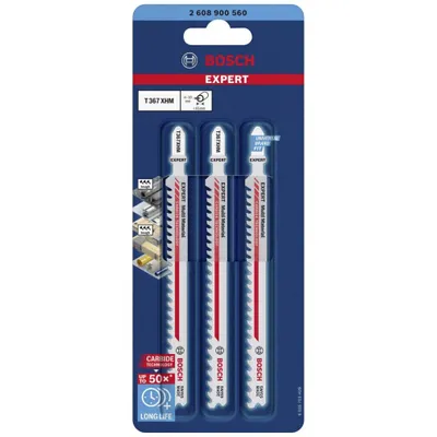 Image de Bosch 2608900560 Bosch EXPERT Stichsägeblätter T367XHM 3Stk Multimaterial