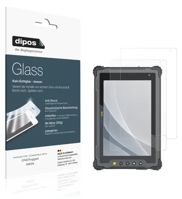 Produktbild von 2x Schutzfolie für ONERugged M80N matt - Anti-Shock 9H Folie dipos Glass Kunststoffglas
