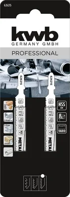 Productafbeelding van Metaalzaagblad voor reciprozaag, dubbele snede, 2 stuks, KWB