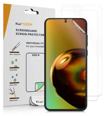 Produktbild von kwmobile 3x Displayschutzfolie kompatibel mit Motorola Edge 30 Neo Folie - klare Schutzfolien Set in transparent