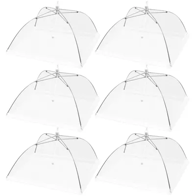 Produktbild von Fliegenhaube - Faltbar - Schutz für Lebensmittel - 6 Stück - 33x33 cm - Weiß