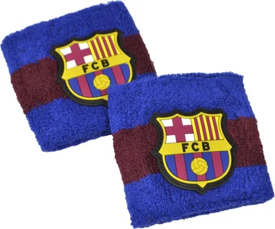 Produktbild von Barcelona FC - Baumwolle Armband 2er-Pack Wappen BS3911 (Einheitsgröße) (Burgunderrot/Blau)