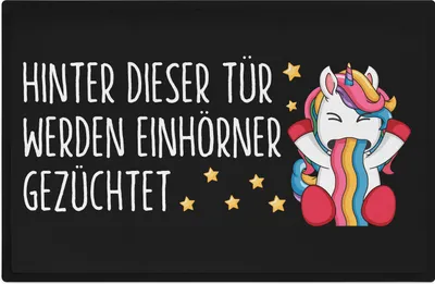 Produktbild von Trendation - Lustige Fußmatte Frauen Spruch Einhorn Witz Kollegin Einhörner Geschenkidee Verrückte Frau