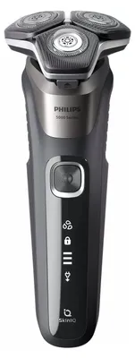 Produktbild von Philips SHAVER Series 5000 S5887/50 Elektrischer Nass- und Trockenrasierer, Rotationstrasierer, Grau, SteelPrecision blades, LED, SH71, 2 Jahr(e)