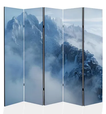 Produktbild von framed concept - Paravent Raumteiler Holz 225x172 cm, 5-teilig einseitig, Sichtschutzwand