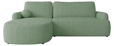 Produktbild von MIRJAN24 Ecksofa Loridu Cord, Wohnzimmmer L-Form mit Schlaffunktion und Bettkasten (Farbe: Poso 47, Seite: Links)