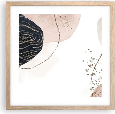 Produktbild von Gerahmtes Poster - Rahmen in heller Eiche - Abstraktion Modern Grafik - 40x40 cm - Wand Bild - Wanddeko - Wandbilder - Wandposter - Bilderrahmen - Bilder - Kunstdruck - Wandbild - P2NAC40x40-4217