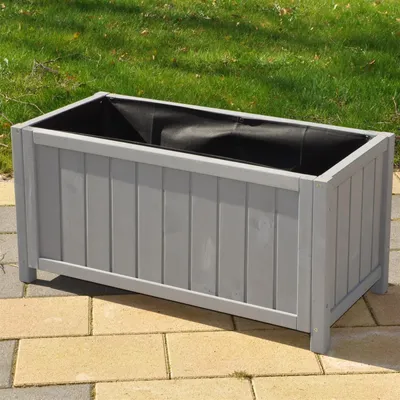 Produktbild von Pflanzkasten / Pflanztrog grau 75 x 35 x 36 cm