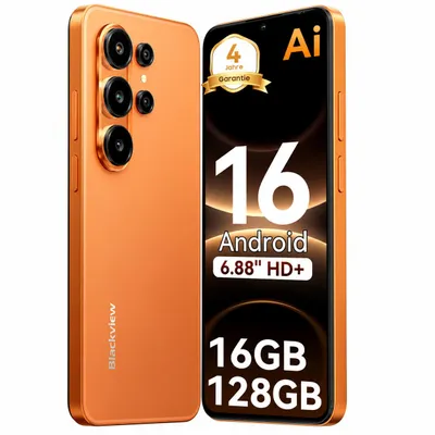 Image de Smartphone Blackview Wave 10C sans abonnement, Android 16, 6,88 pouces, 120 Hz, 1080p, double SIM, Face ID, 5 000 mAh, Gemini AI, DokeOS 5.0, 1080p, 4G