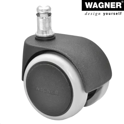 Produktbild von WAGNER Bürostuhlrolle SOFT - Ø 50 mm, intervallgebremst, Steckstift 11x20 mm, Tragkraft je 50 kg - 01401161