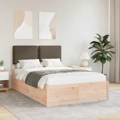 Productafbeelding van Maison Exclusive - Bedframe met gestoffeerd hoofdeinde, taupe kleur, 120 x 190 cm